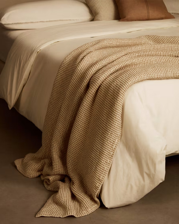 SENARA Prekrivač 100% pamuk, bež, za krevet 150/160 cm