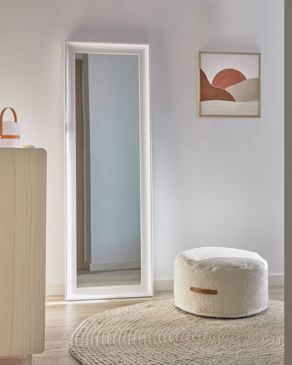 ROMILA Ogledalo, bijela, 52 x 152,5 cm