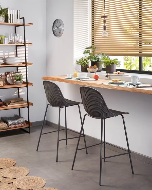 QUINBY Barska stolica, siva, 75 cm