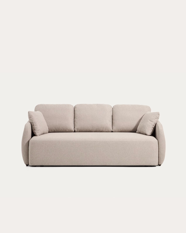 LAIRA Sofa na razvlačenje 3 sjedišta od bež čenila 218 cm FSC Mix Credit