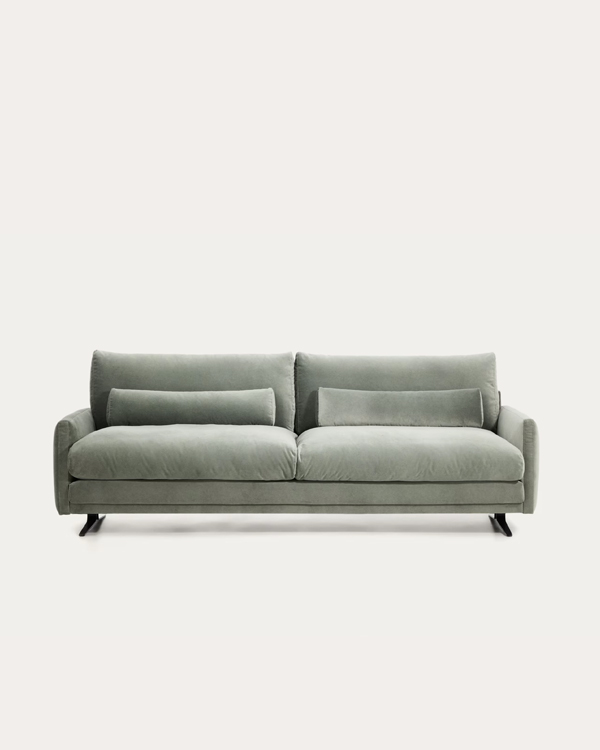 VELIRO Sofa trosjed od zelenog pliša, 240 cm FSC Mix Credit