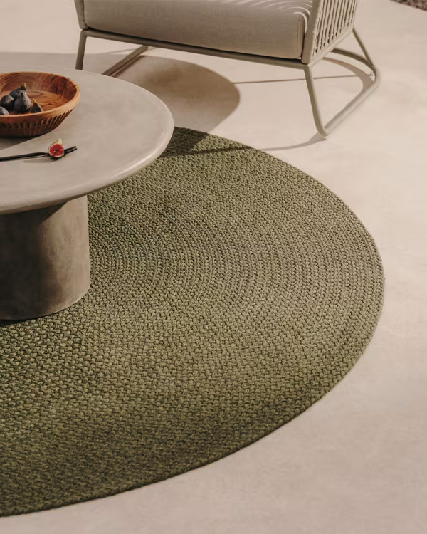 DESPAS Okrugli tepih, zelena, Ø 200 cm