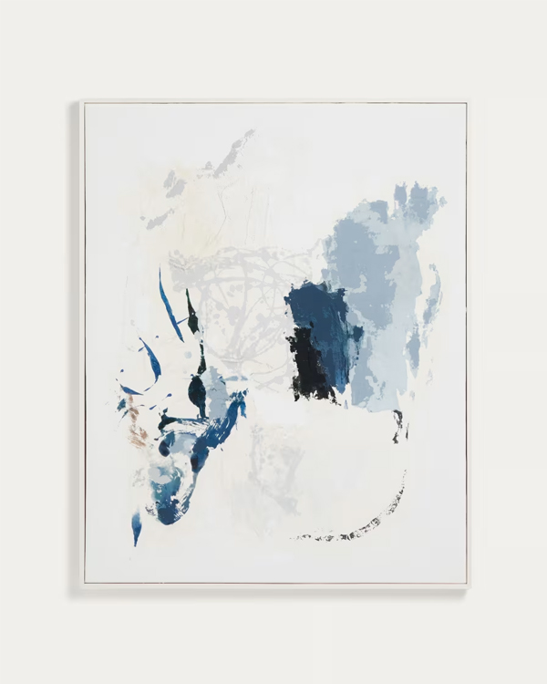 ERALE Zidna dekoracija, plavo bijela, 100 x 80 cm