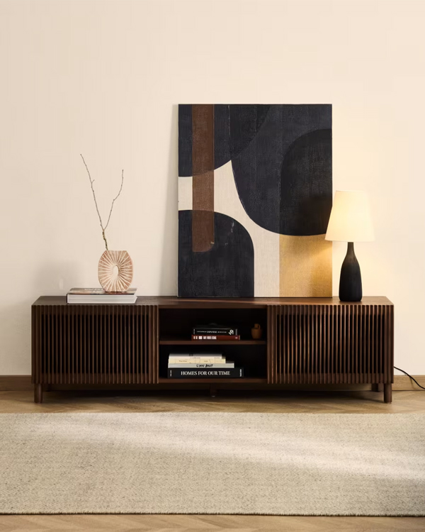 BEYLA TV komoda, jasen, orah finiš, 180 x 49.5 cm