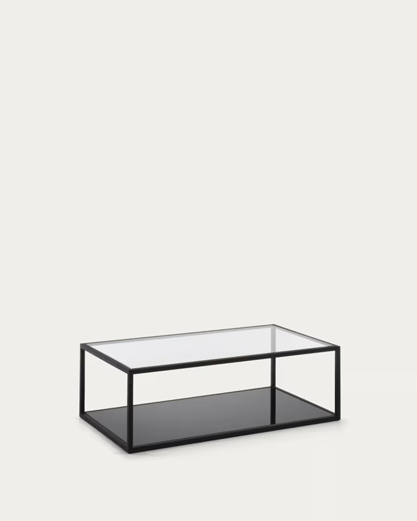 BLACKHILL Klub sto, crni, 110 x 60 cm