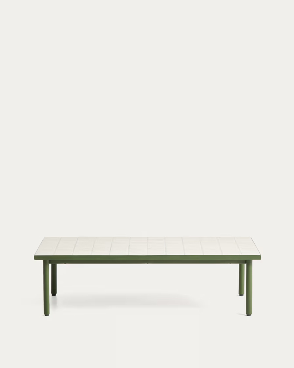 MAURINA Klub sto, zelena, 122 × 61 cm