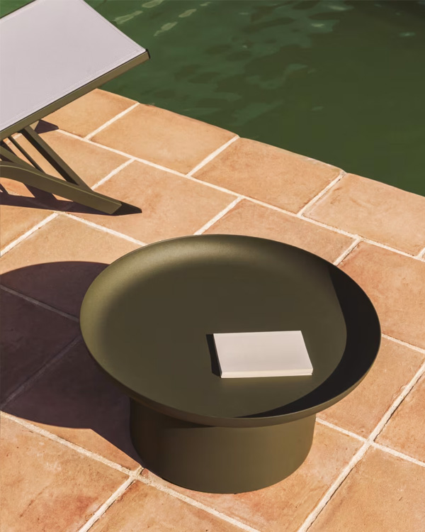 ARCOLA klub sto, aluminijum, Ø70cm, zeleni