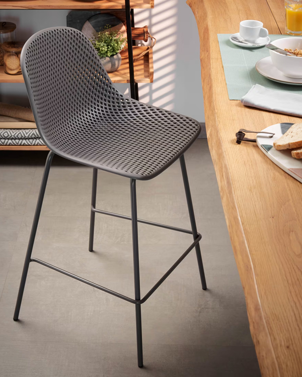 QUINBY Barska stolica, siva, 65 cm