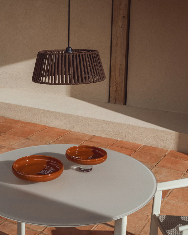 DENUO Dekorativna zdjela, staklo, crvena, Ø 34 cm