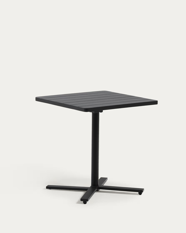 TORRETA Sklopivi baštenski sto, tamno sivi, 70 x 70 cm