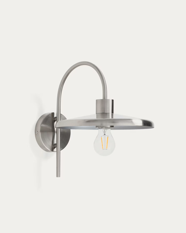 NUVIRA Zidna lampa, siva, metalna, 27 cm