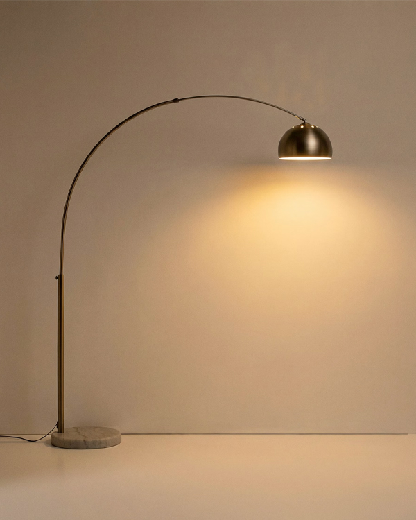 MADALI Podna lampa od brušenog srebra