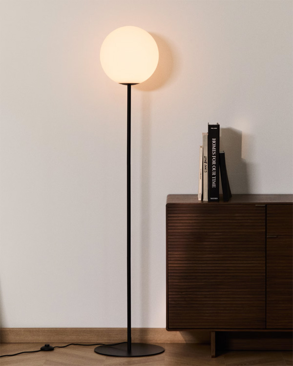 BRISIA Podna lampa, metal, Ø 30 cm