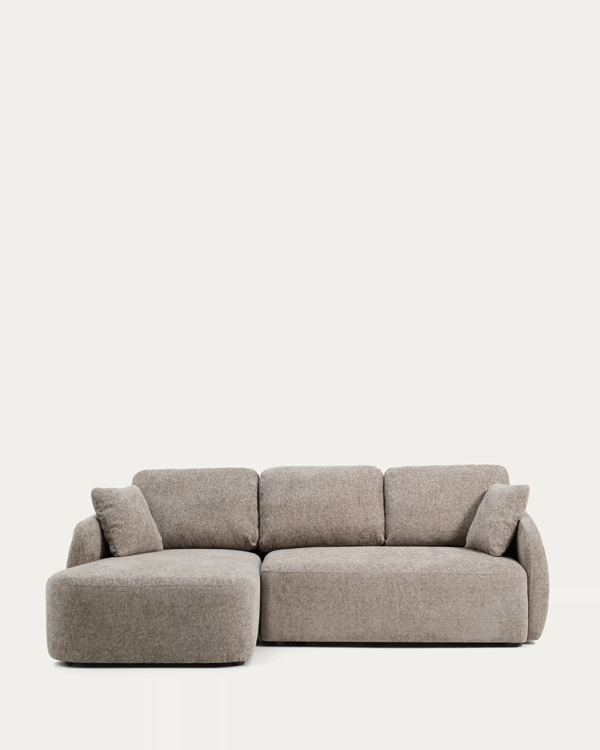 LAIRA Ugaona garnitura na razvlačenje, taupe chenille, 246 cm