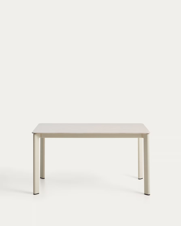 ANAFI Sto od kamena i aluminijuma, ecru, 140 x 80 cm