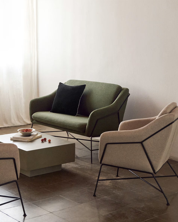BRIDA Sofa, Austin dark green, 128 cm