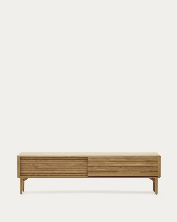 LENON Komoda, dvoje vrata, hrastov furnir, 200 x 57 cm