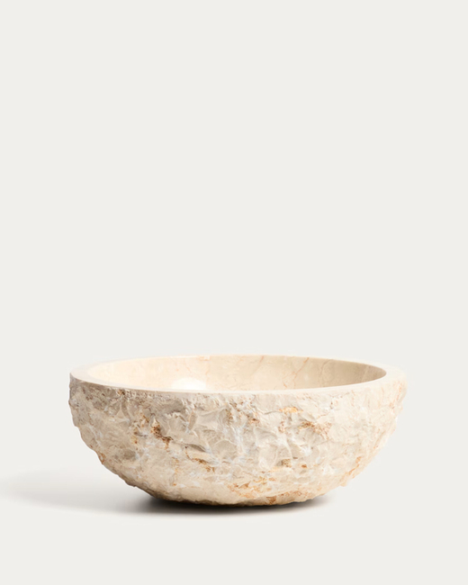 ORVANE Umivaonik, travertino, Ø 40 cm