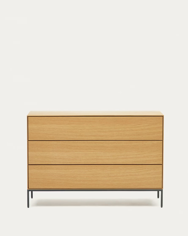 VEDRANA Komoda sa 3 ladice, jasen, 110 x 75 cm