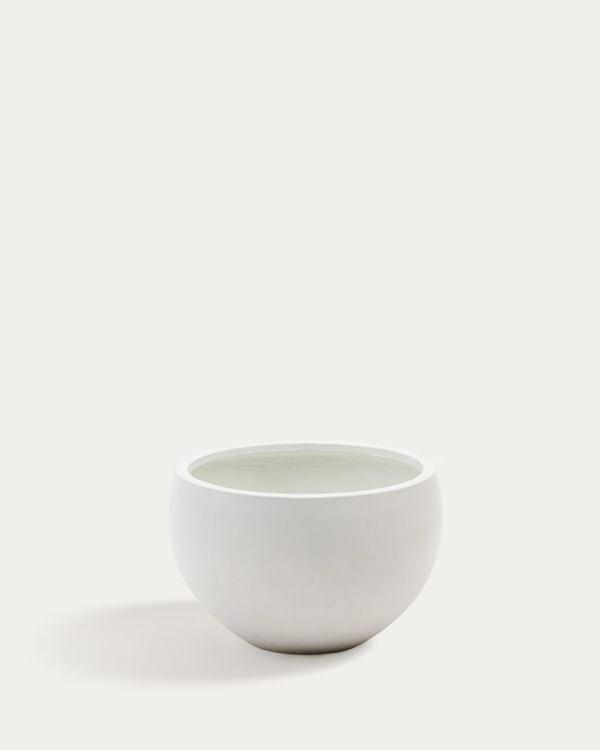 GRAU Žardinjera od bijelog cementa, Ø 56 cm