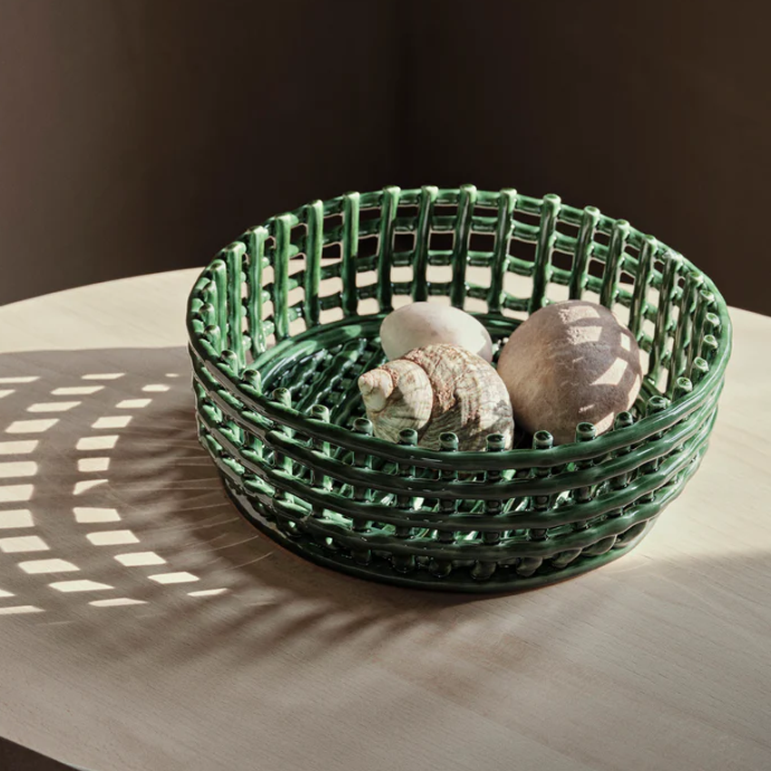 CERAMIC dekorativna zdjela, zelena