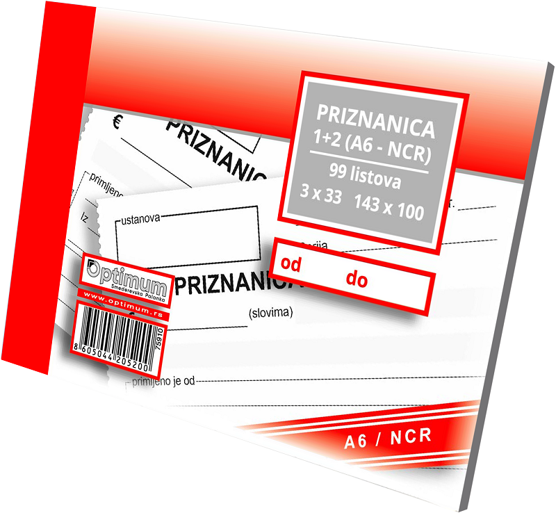 PRIZNANICA A6 NCR 1+2 OPTIMUM 75910