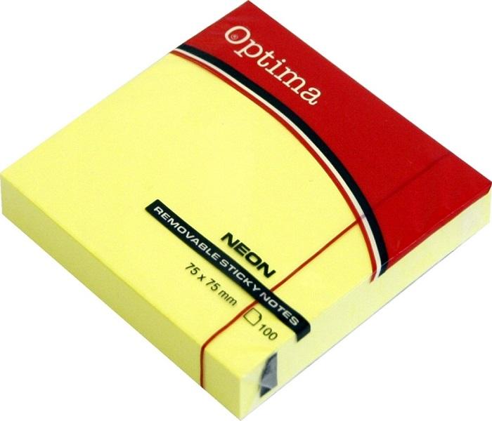 POST IT OPTIMA 75X75 NEON ZUTI 100/1 22933