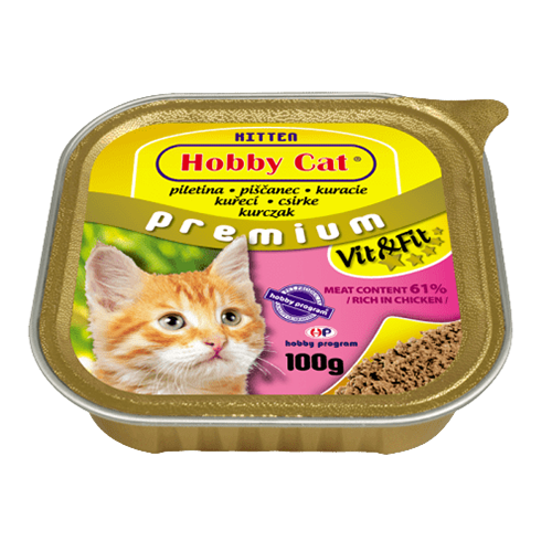 HOBBY CAT KITTEN,100G,piletina