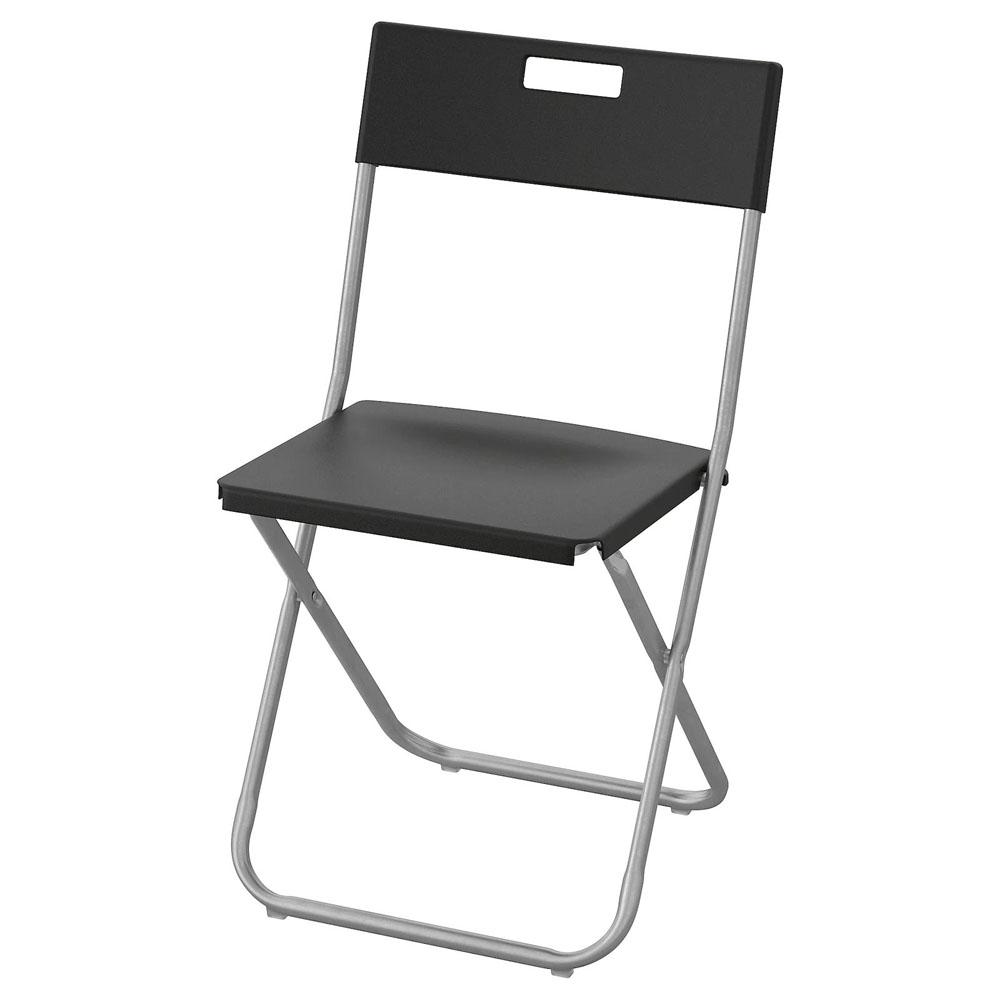 GUNDE stolica na rasklapanje, crna