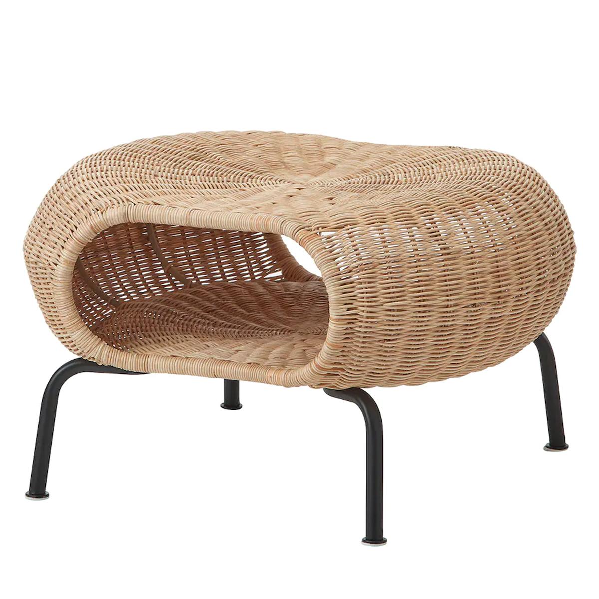 GAMLEHULT 36x62cm stolica/sto za odlaganje, ratan/boja antracita