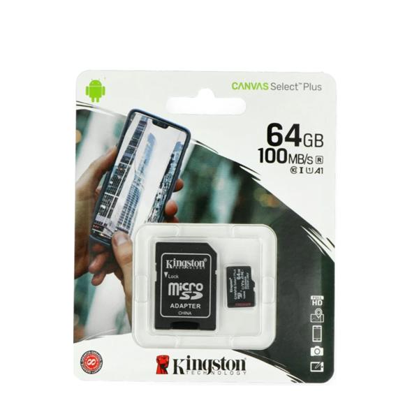 Micro SD Kingston 64GB Canvas Select Plus C10+