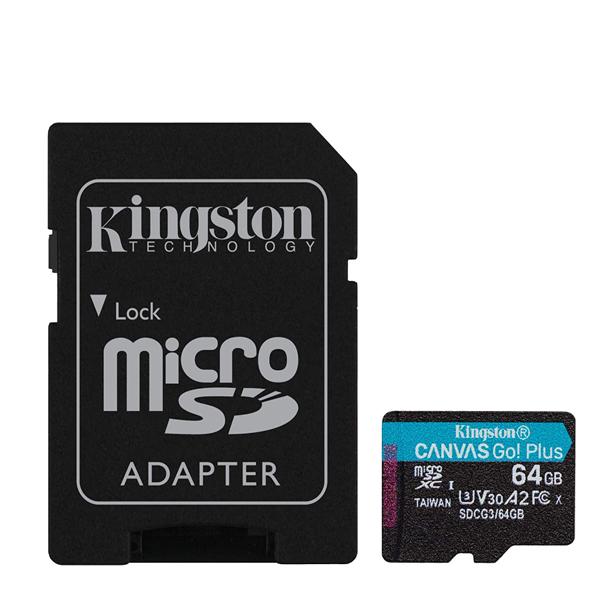 Micro SDXC Kingston 64GB Canvas Go plus+SD SDCG3/64GB