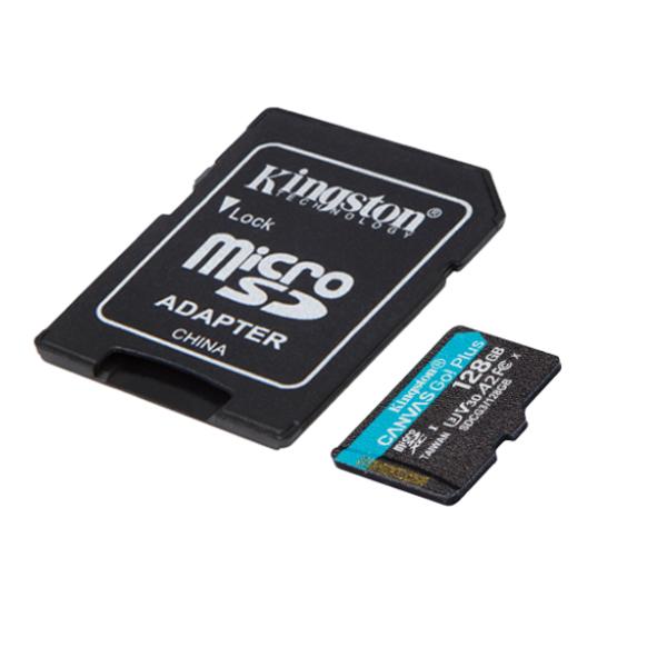 Micro SDHC Kingston 128GB Canvas Go plus +SD SDCG3/128GB