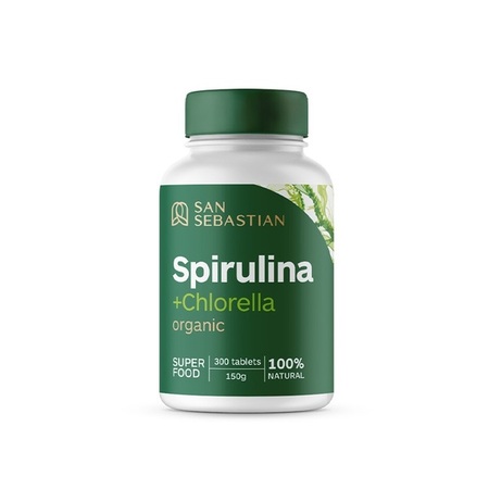 SAN SEBASTIAN SPIRULINA + CHLORELLA 300 TABLETA