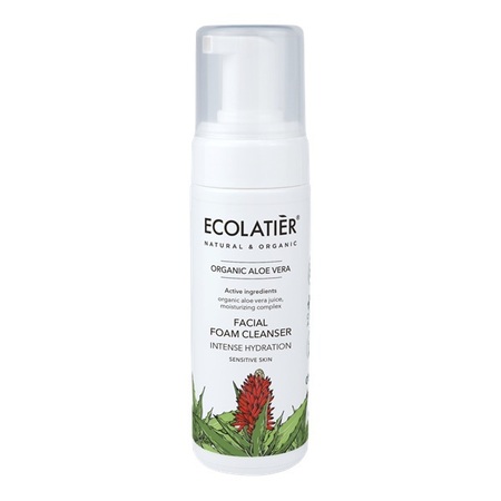 ECOLATIER FACIAL FOAM CLEANSER INTENSE HYDRATION ORGANIC ALOE VERA, 150 ML