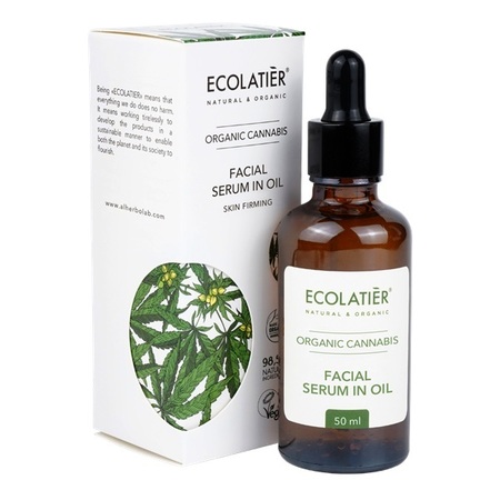 ECOLATIER FACIAL SERUM IN OIL SKIN FIRMING ORGANIC CANNABIS, 50 ML
