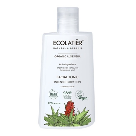 ECOLATIER FACIAL TONIC INTENSE HYDRATION ORGANIC ALOE VERA, 250 ML