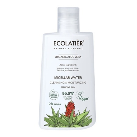 ECOLATIER MICELLAR WATER CLEANSING & MOUISTURIZING ORGANIC ALOE VERA, 250 ML