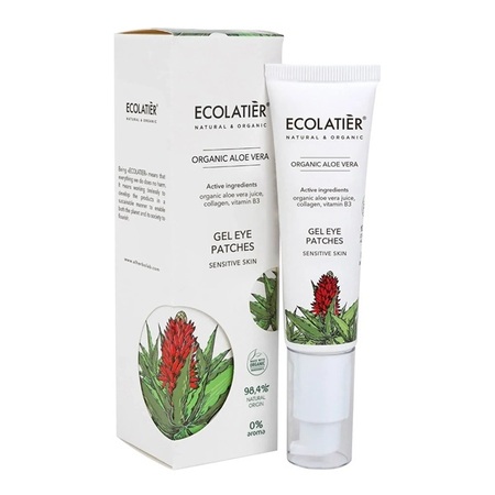ECOLATIER GEL EYE PATCHES ORGANIC ALOE VERA, 30 ML