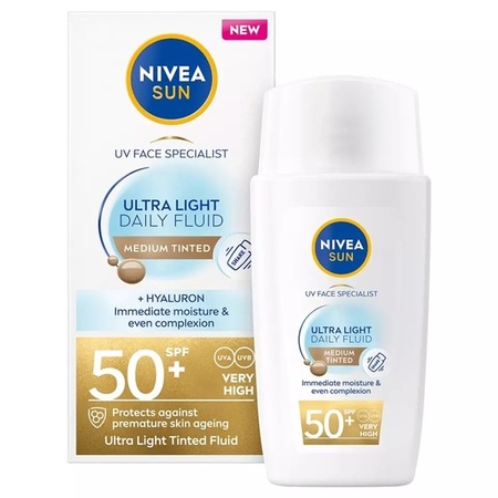 NIVEA UV FACE SPECIALIST INVISIBLE DAILY FLUID LIGHT TINTED SPF50+ 40ML