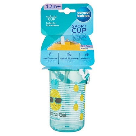 CANPOL Sportska boca 400 ml, So cool yellow