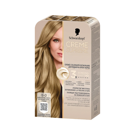 SCHWARZKOPF CREME SUPREME 8-0 PRIRODNO SVIJETLO PLAVA