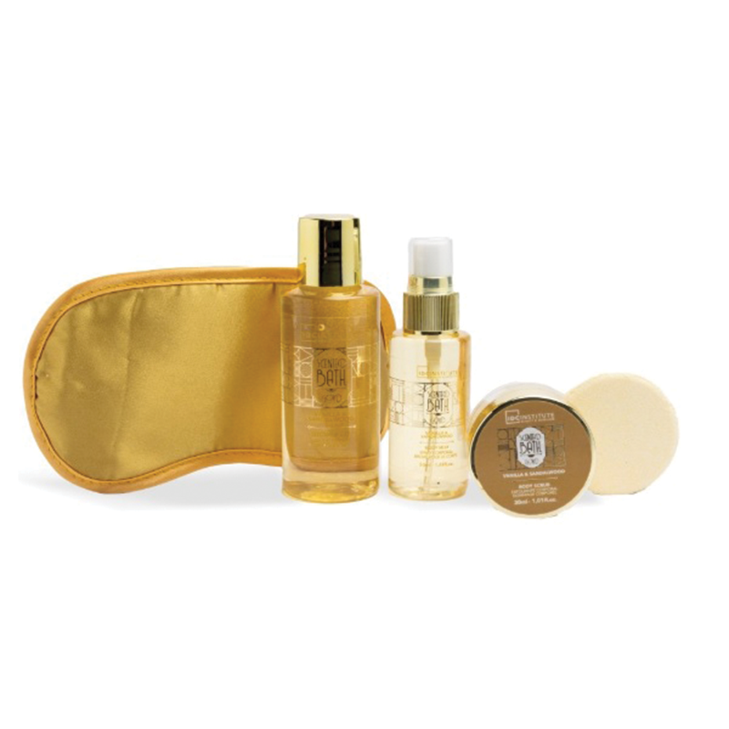 IDC INSTITUTE SCENTED BATH GOLD RELAX ESSENTIALS SET