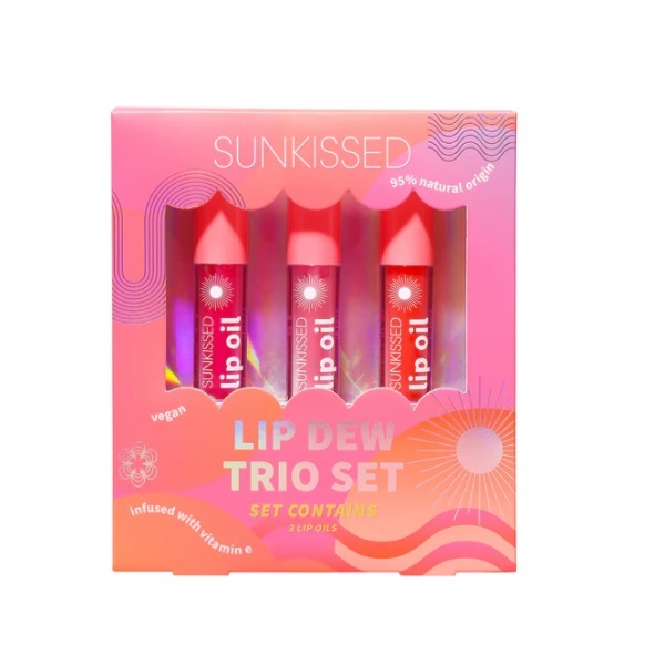 SUNKISSED 95% NATURAL GIFT LIP DEW TRIO SET 25/26