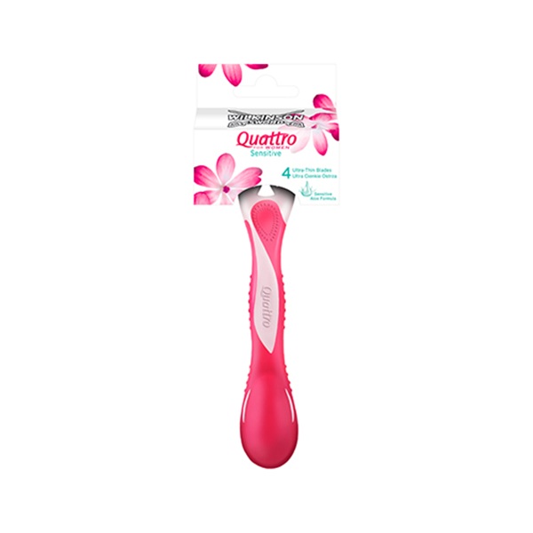 WILKINSON 'QUATTRO DISPOSABLE SMOOTH SENSITIVE 12'S TEAR STRIP