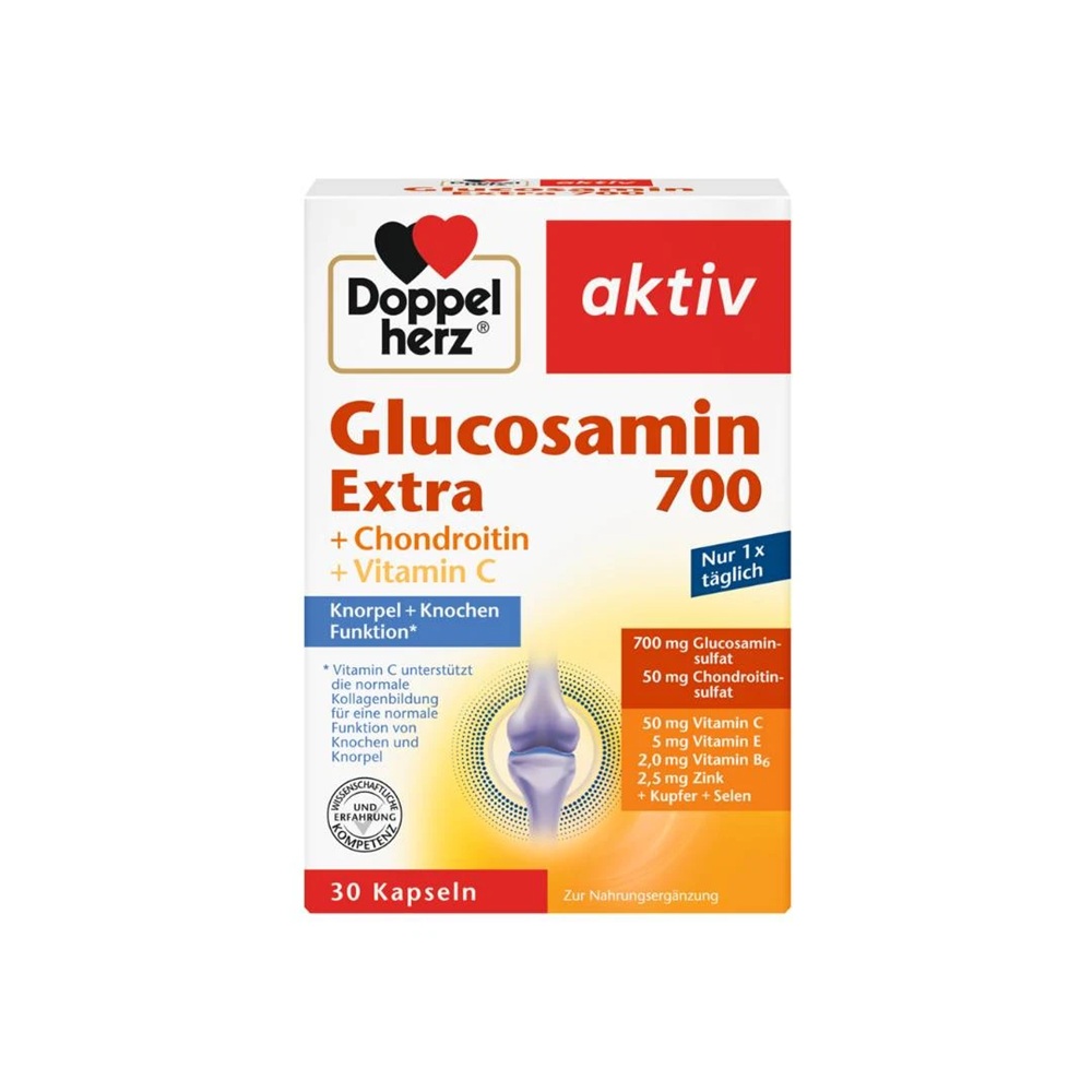 DOPPEL HERZ GLUKOZAMIN 700+KONDROITIN 30CPS
