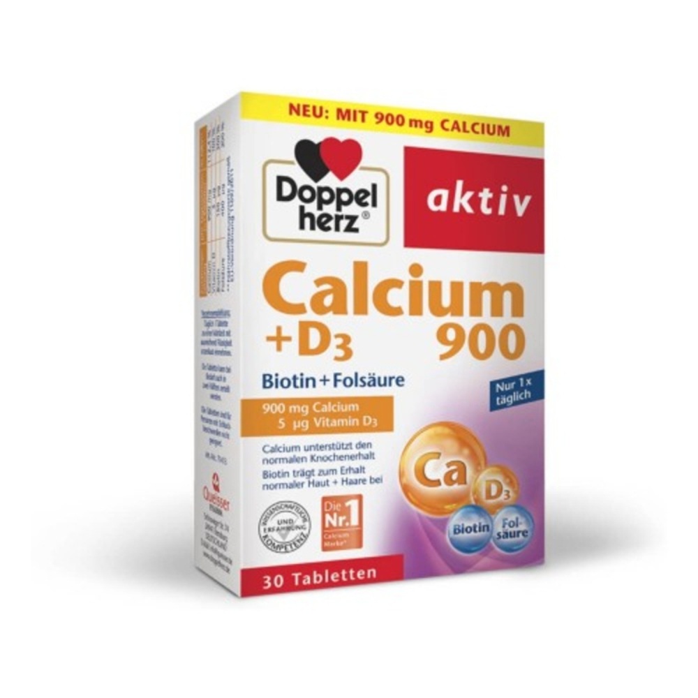 DOPPEL HERZ KALCIJUM 900+D3+BIOTIN 30TBL