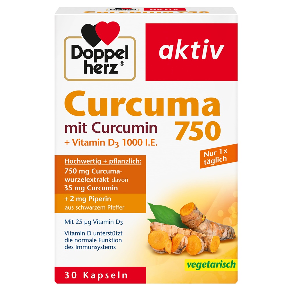 DOPPEL HERZ CURCUMA + VIT D 30 CPS
