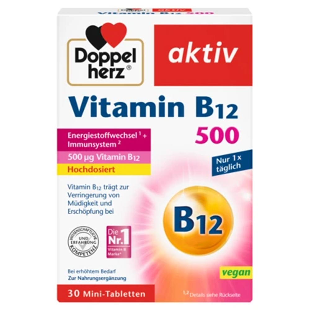 DOPPEL HERZ VITAMIN B12 500µg 30 MINI TBL