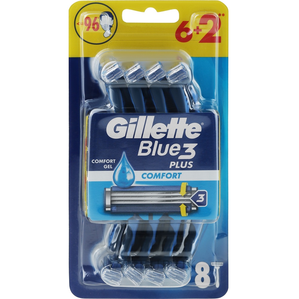 GILLETTE BLUE 3 6+2 PCS REGULAR